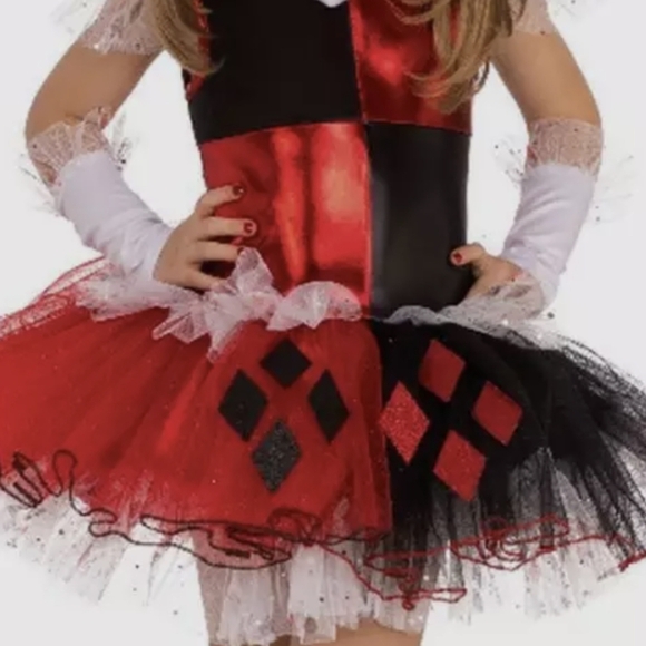 Rubie's Harley Quinn Deluxe Child Costume Tutu Dress Size Large 10-12 - Picture 10 of 14